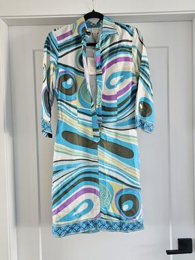Anthropologie Plenty by Tracy Reese 100% Silk Abstract Print Dress NWT Size S